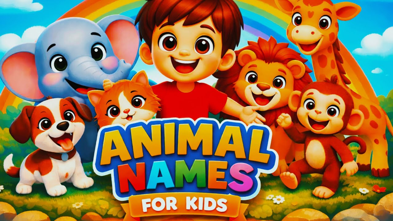 Animal Names for Kids | Learn Animals in English | Kids Learning Easy