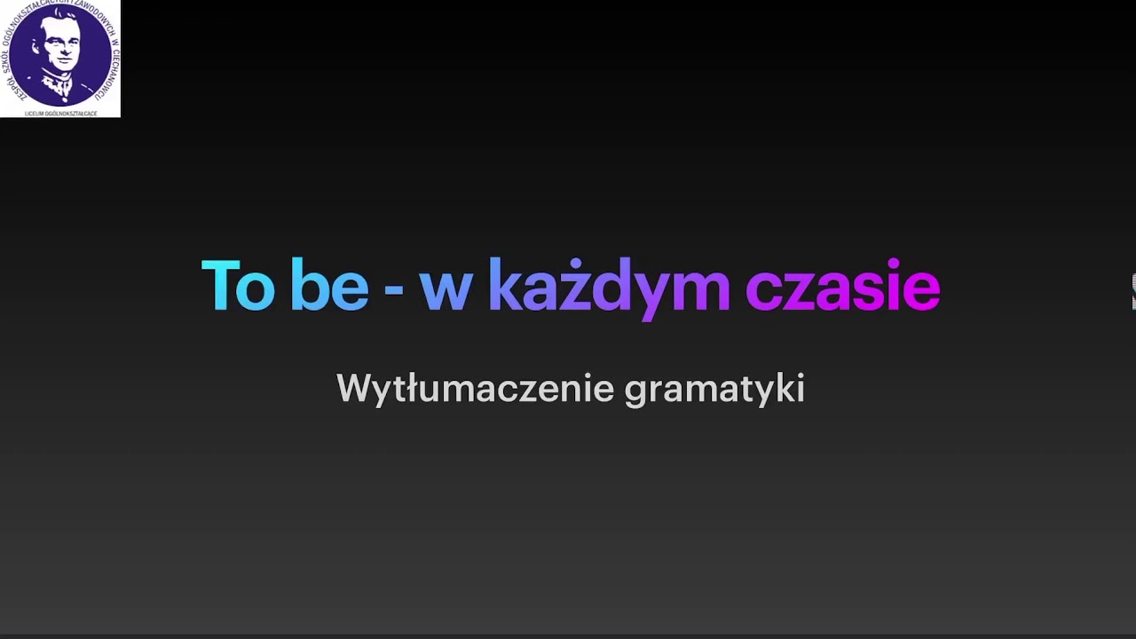 To be - w kazdym czasie - wytłumaczenie gramatyki