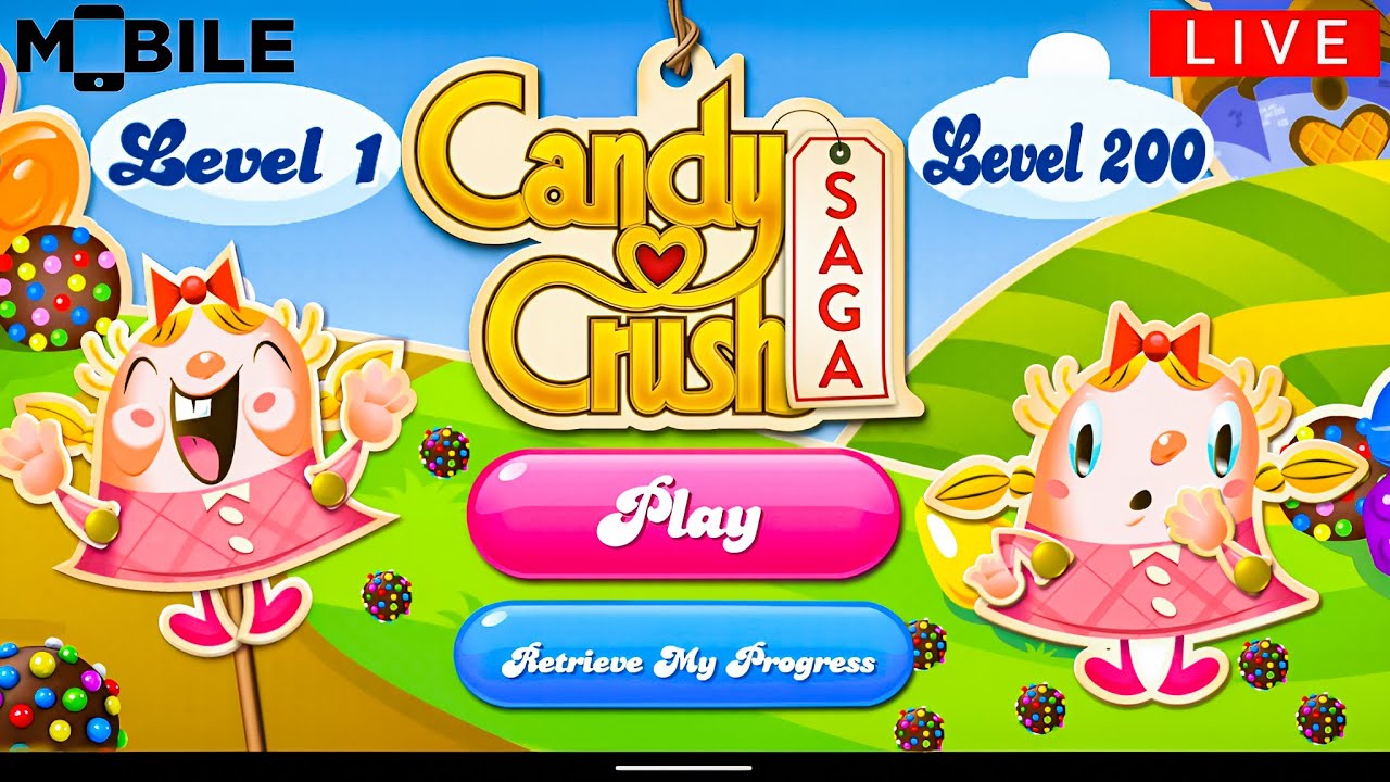 Candy Crush Saga Level 1 To 200 Full new Gameplay Live Stream #candycrushsaga #androidgames   #live