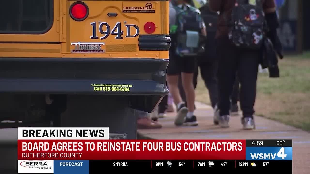 Rutherford County Schools reinstate 4 bus contractors after ending contract with Ursa Major Logis...