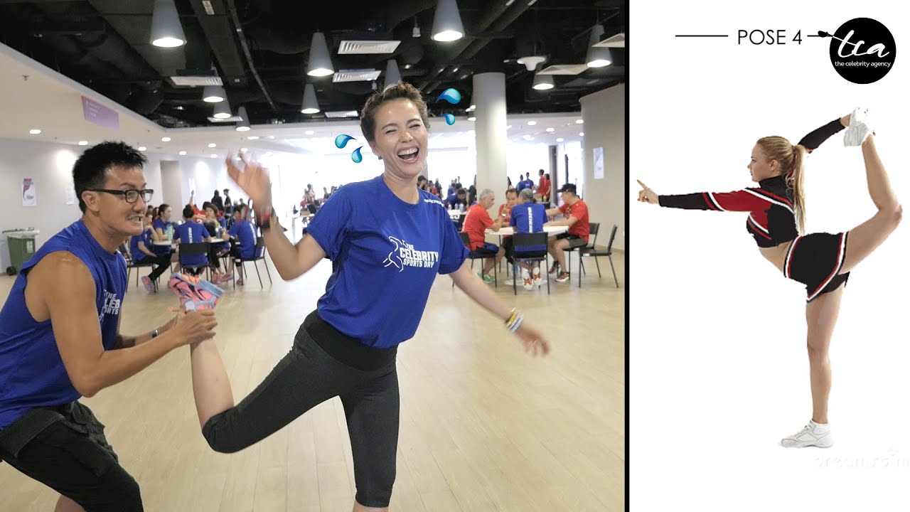 Celebrities try out Cheerleader Poses w/ Zoe Tay, Chen Han Wei, Bryan Wong and more!
