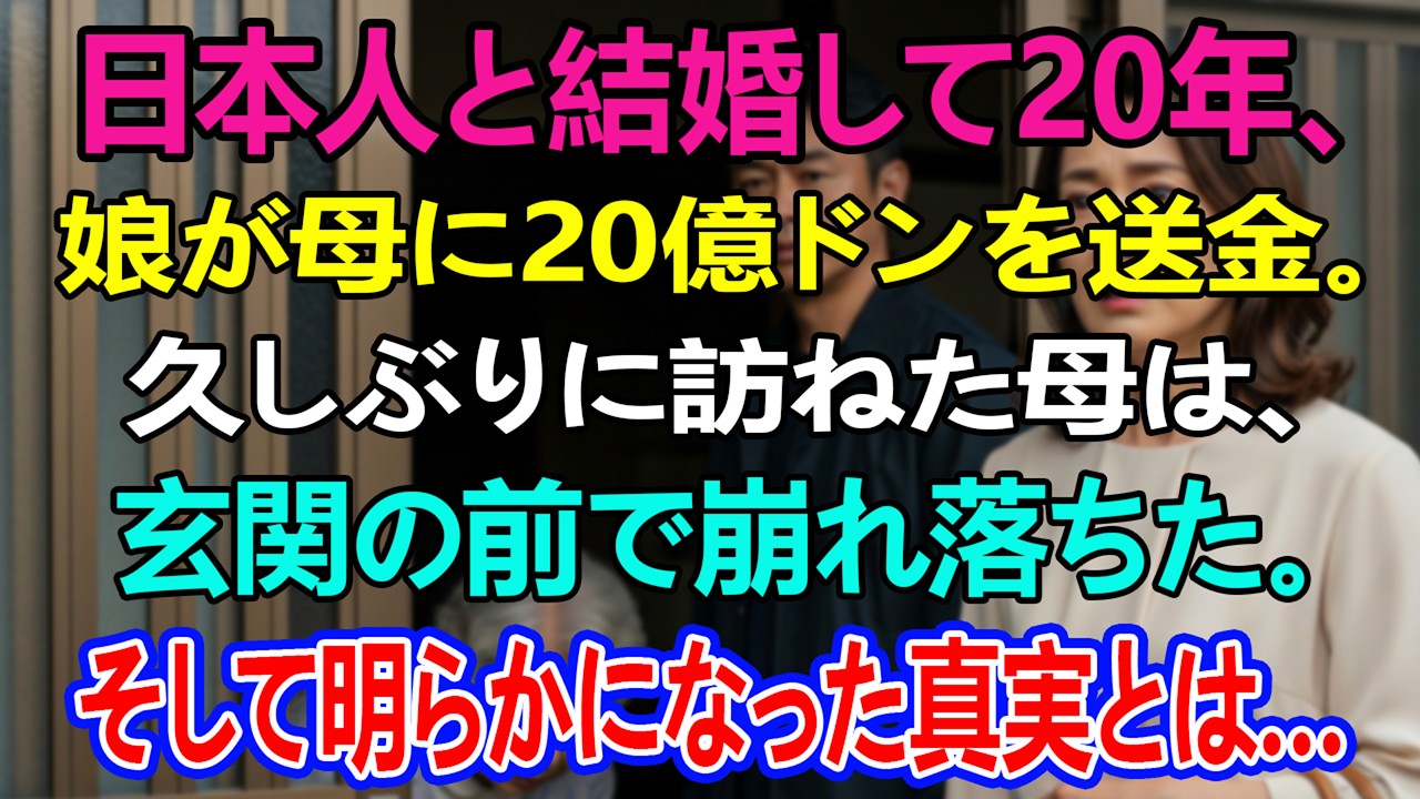 日本人と結婚して20年、娘が母に20億ドンを送金。久しぶりに訪ねた母は、玄関の前で崩れ落ちた。