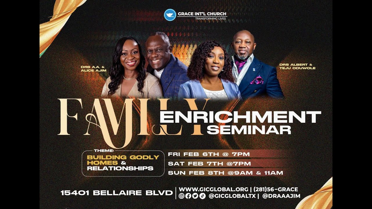 GIC ONLINE EXPERIENCE | FAMILY ENRICHMENT SEMINAR I 1st Sun Service 9am