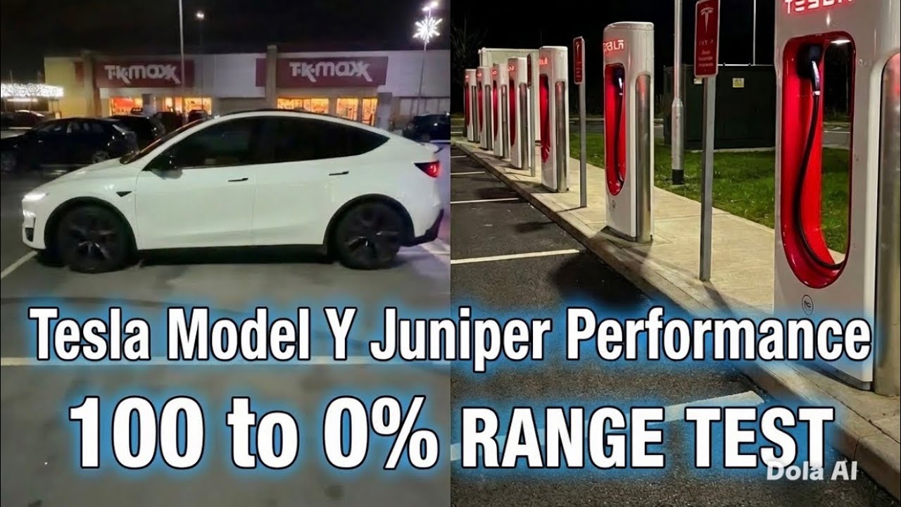 2026 Tesla Model Y Performance 100-0% Range test #tesla 