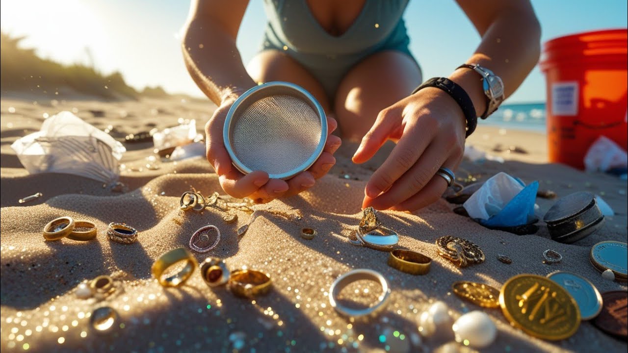 Hidden Treasure Found While Cleaning the Beach – Money & Valuables