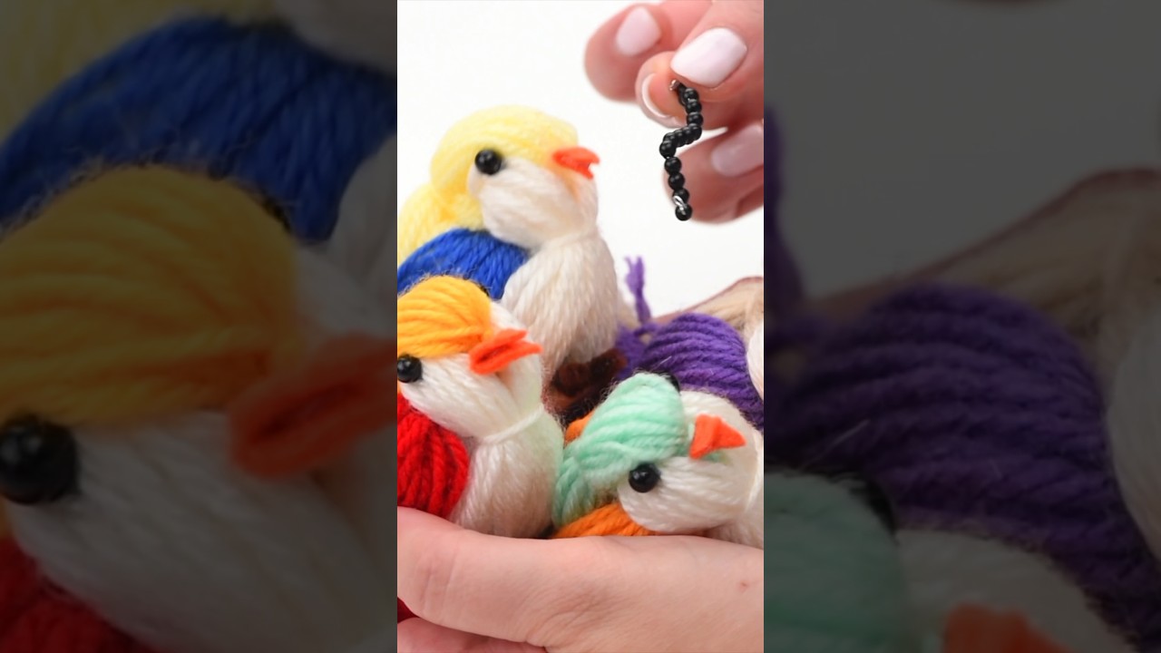 Yarn Bird Craft | Make an Easy Bird from Yarn🧶🦜🪱
