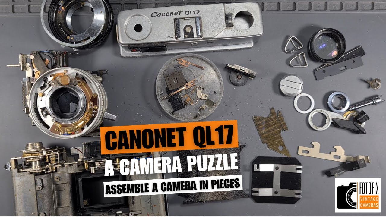 Canon Canonet QL17 - A Camera Puzzle - Assemble a Camera in Pieces