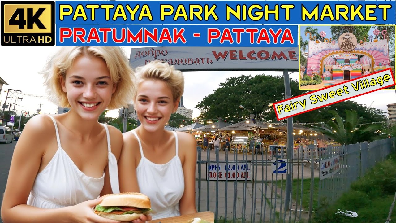 I am going to Pattaya Park Night Market for Dinner tonight   2024 Pratumnak Pattaya Thailand