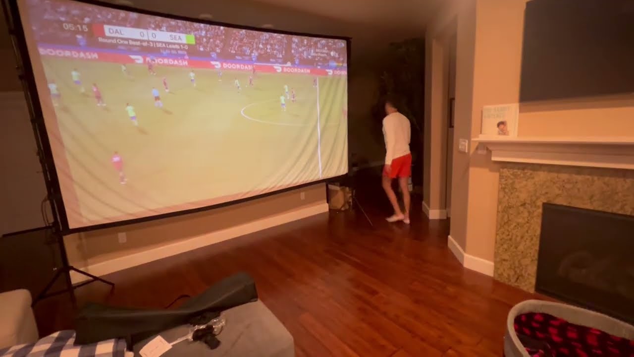 150 inch Projector Screen With Stand,HUANYINGBJB Outside Projection Screen, Portable 16:9 4K HD