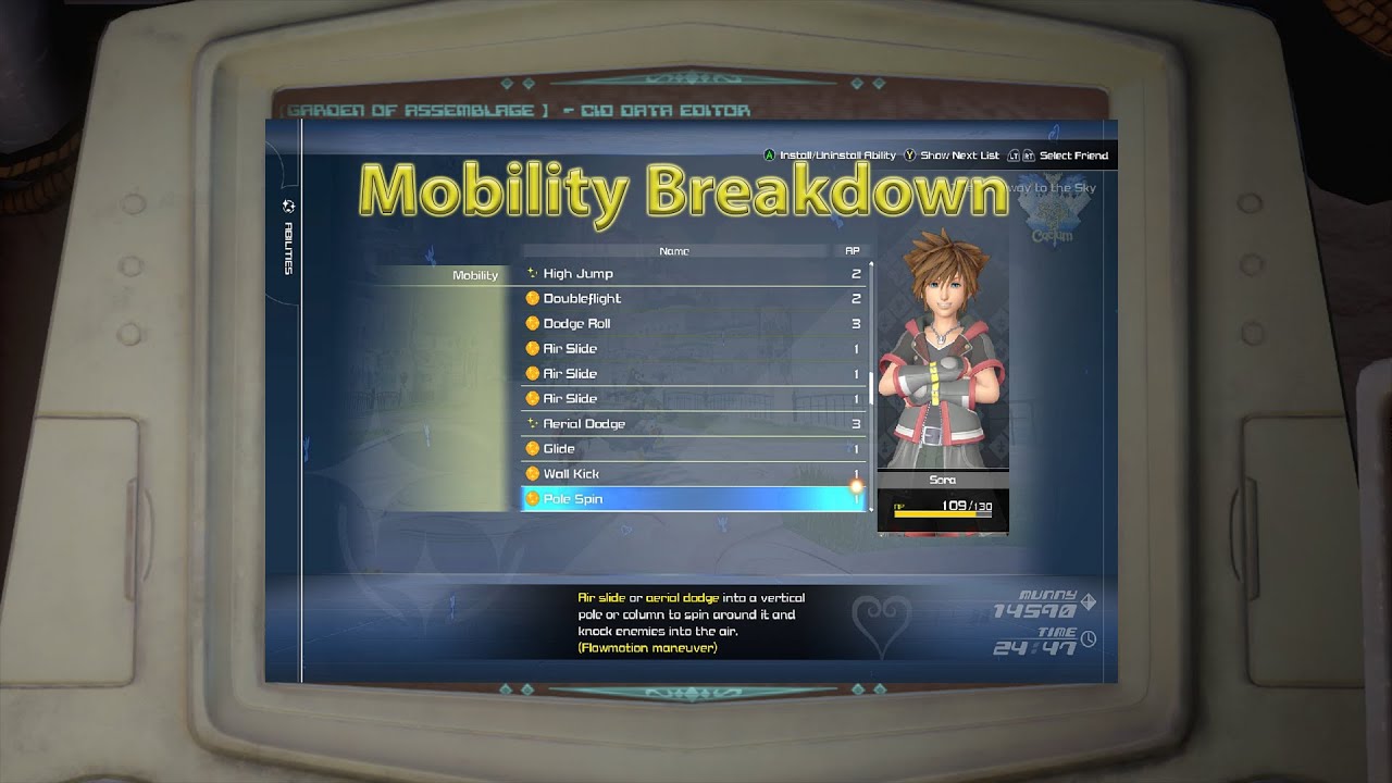 Kingdom Hearts 3 Sora Ability Breakdown Part 2 (Mobility)