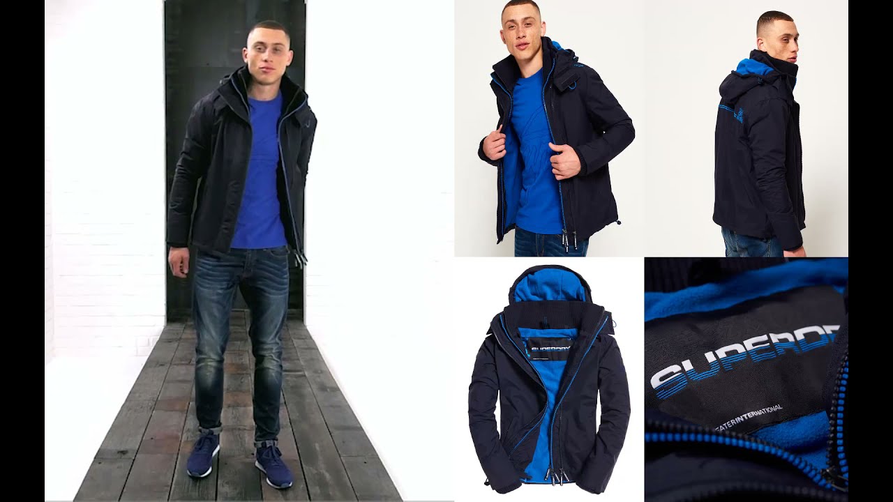 Superdry Pop Zip Hooded Arctic SD Windcheater Jacket
