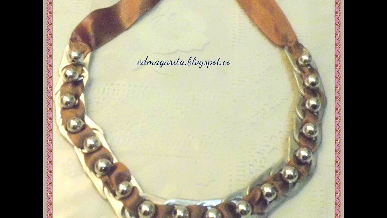 Collar-Gargantilla de Anillas de Aluminio - tutorial