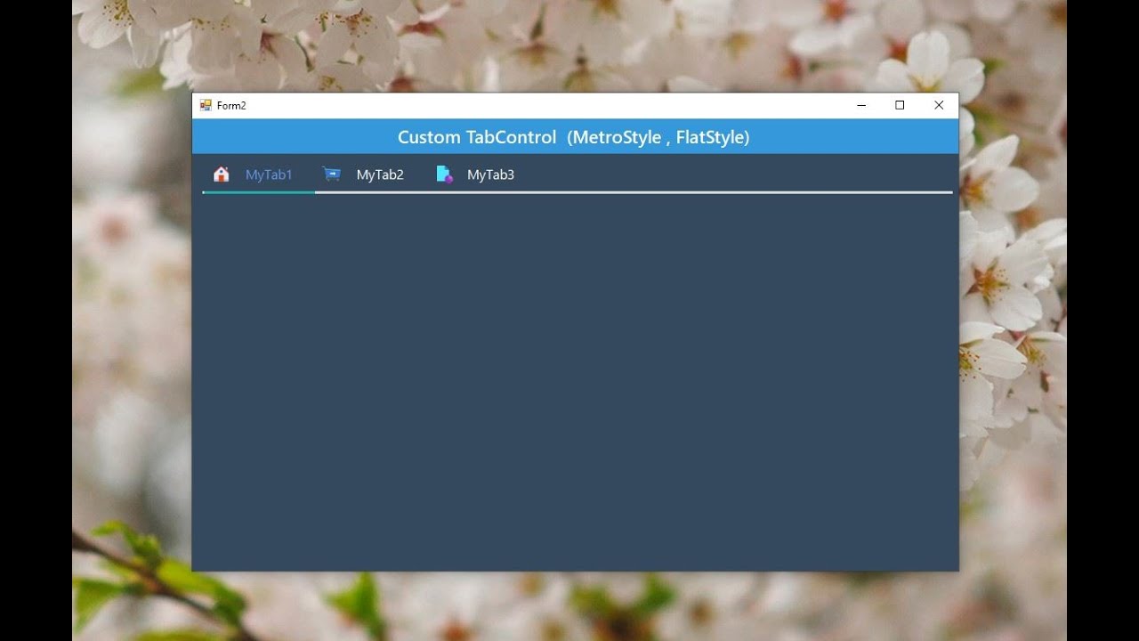 Custom TabControl in vb.net - (Two Styles  #FlatStyle #LineStyle) | MalluCoder
