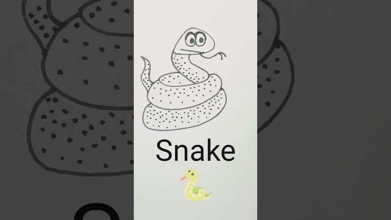 Easy Cute snake drawing #shorts #youtubeshorts #snakeart #artstyle