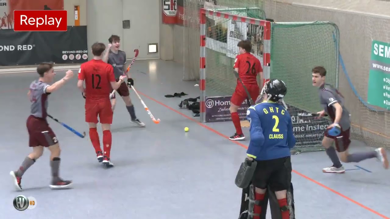 7.Spiel Gr.B DM-Hallenhockey Männliche U18 Münchner SC vs. Gladbacher HTC 24.02.2024 Livestream
