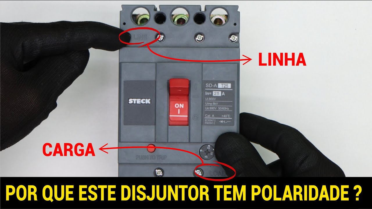 POR QUE O DISJUNTOR CAIXA MOLDADA TEM POLARIDADE E O MINI DISJUNTOR N&Atilde;O?
