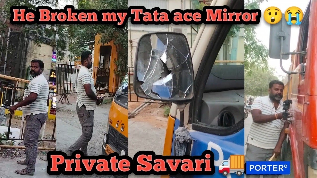 Porter oneday earning/Broken my Tata Ace Mirror 😲/Private Savari/Mood off 😭/Velachery Drop location🚚