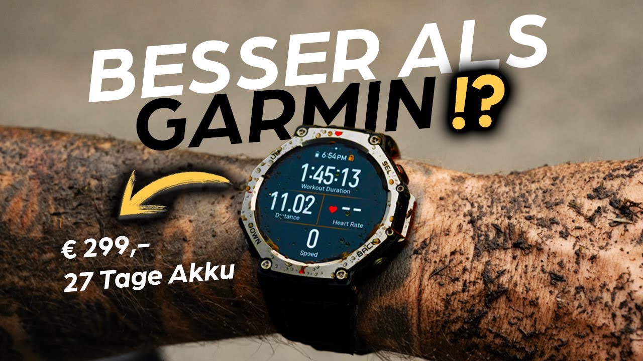 Beste Smartwatch f&uuml;r Outdoor Sport! | Amazfit T-Rex 3 nach einer Woche im Test!