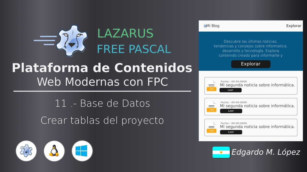 Современные веб-сайты с бесплатным Pascal - CMS - 11 таблиц проекта