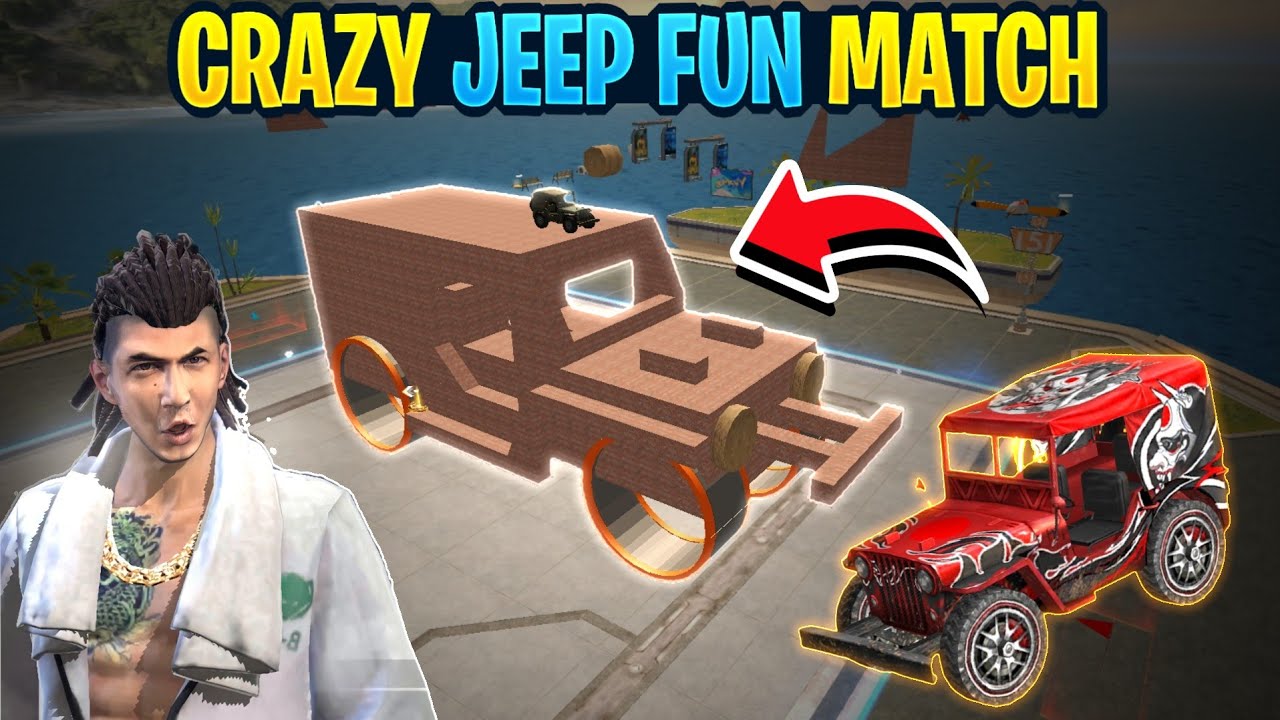 Jeep Fun Match 😂 In Craftland || Craftland challenging fun Match in Garena free fire