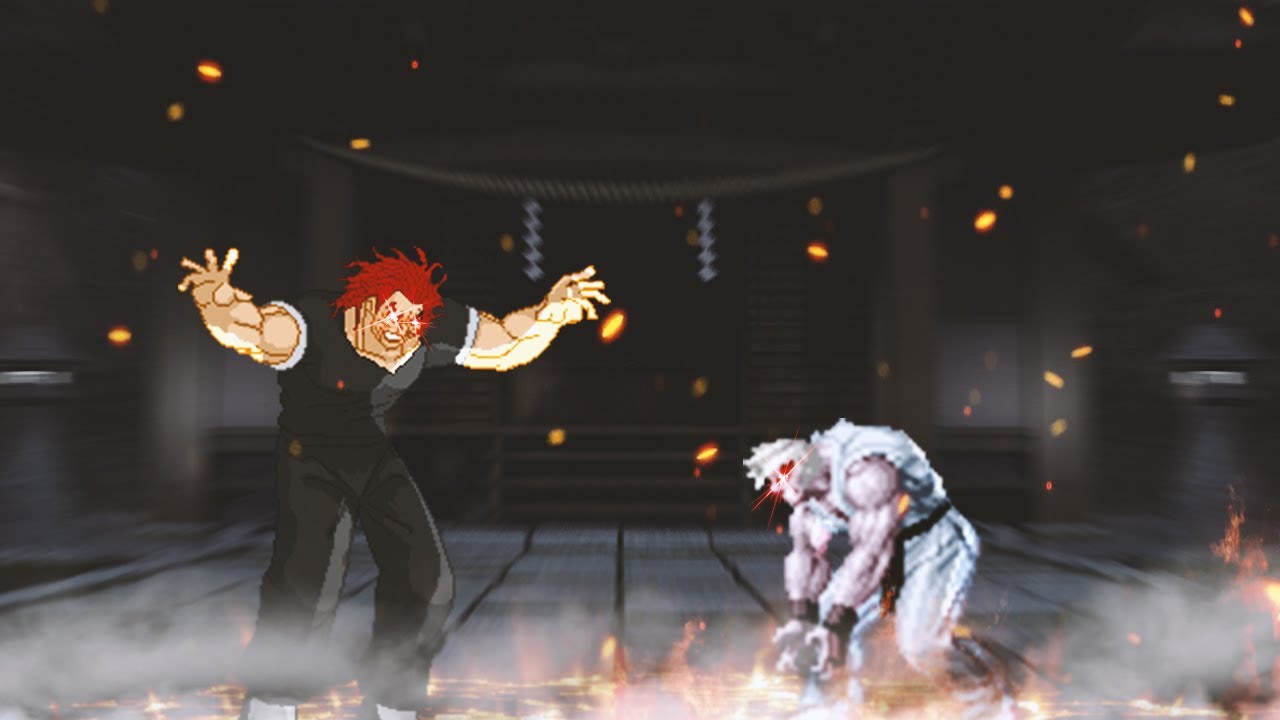 Yujiro Hanma vs Inferno Walker Ken. Baki the Grappler vs Street Fighter Anime MUGEN