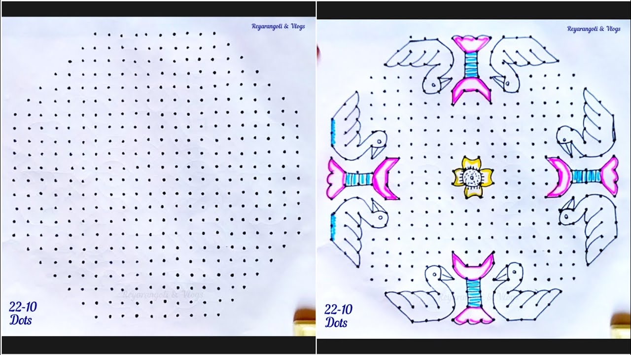 22-10 Dots today's new Sankranti special muggu🌹Easykolams and Beautiful rangoli @Reyarangoli 
