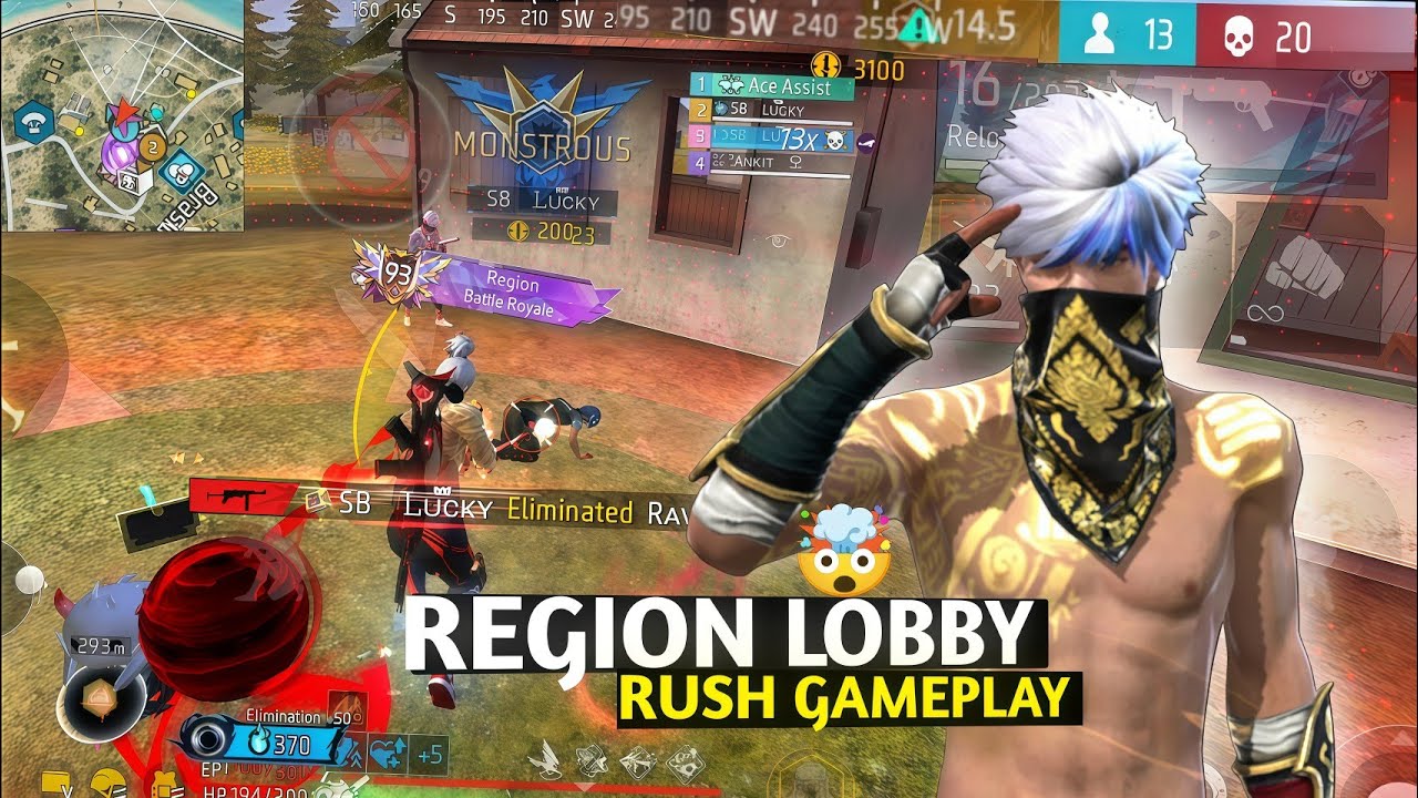 Region Lobby Full Rush Gameplay with 39 Kill 💀 Free Fire Mobile Gameplay 🔥