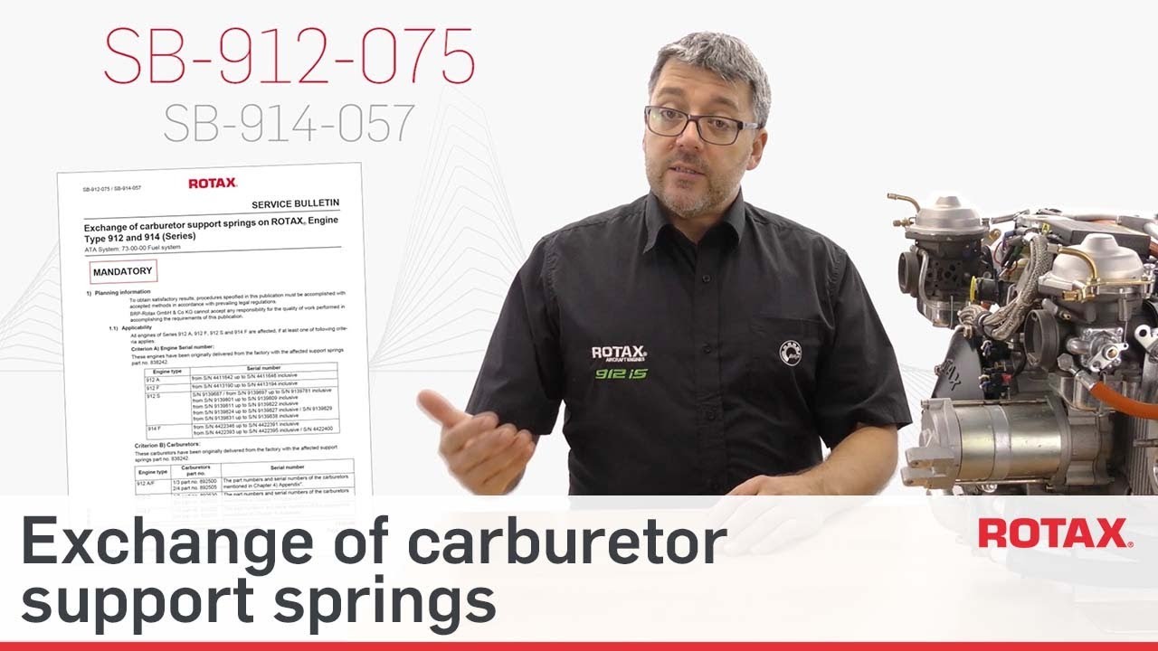 Exchange of carburetor support springs - Rotax Aircraft TECH TIPS #20
