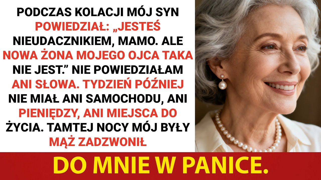 Mój syn nazwał mnie „nieudacznikiem” podczas kolacji. Milczałam… a potem odebrałam wszystko, za...