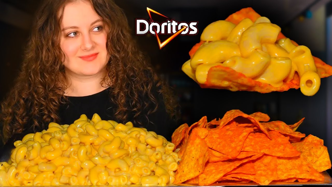 ASMR MAC AND CHEESE WITH DORITOS MUKBANG | ASMR EATING | ASMR FOOD