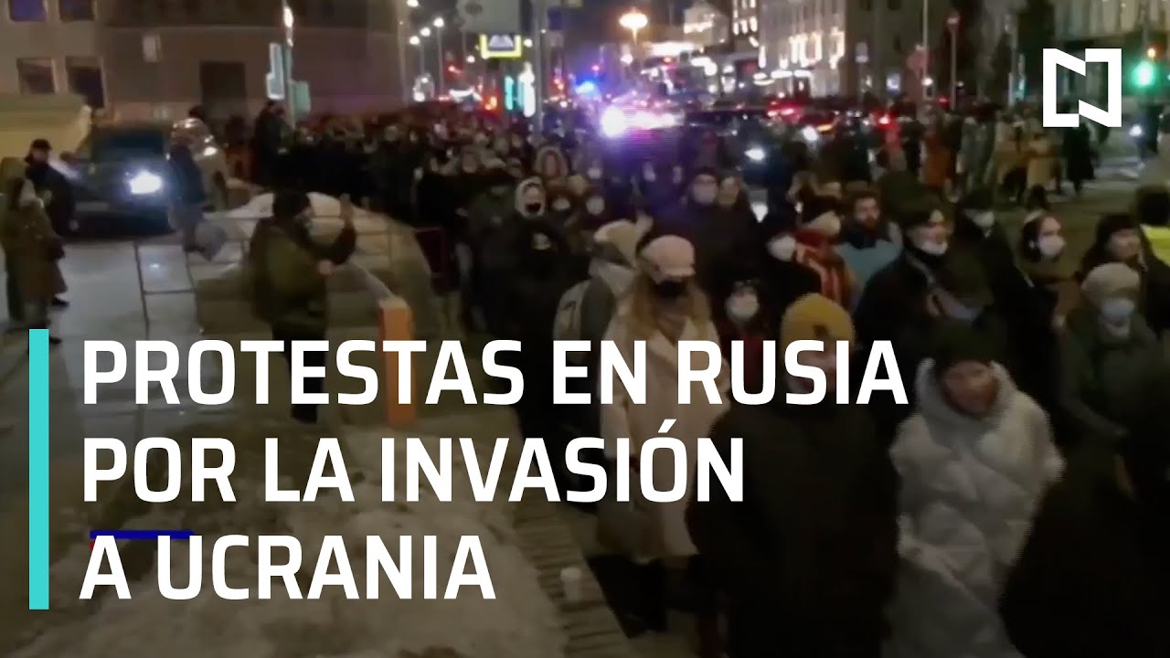 Protestas en Moscú contra la invasión rusa en Ucrania - En Punto