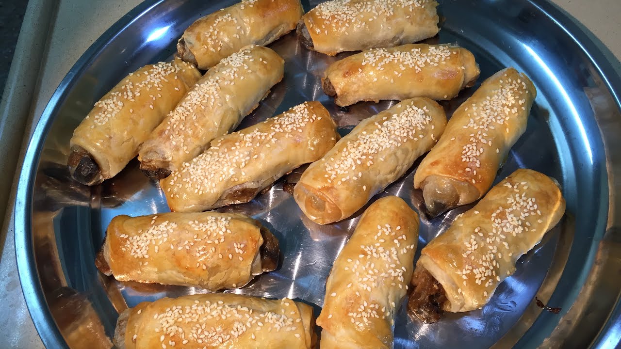בורקס חצילים מבצק פילו ביתי. ללא חמאה וללא מרגרינה