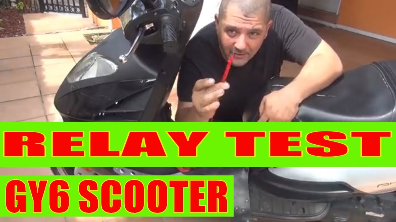 How to test starter solenoid relay on a gy6 150 cc scooter / motorcycle