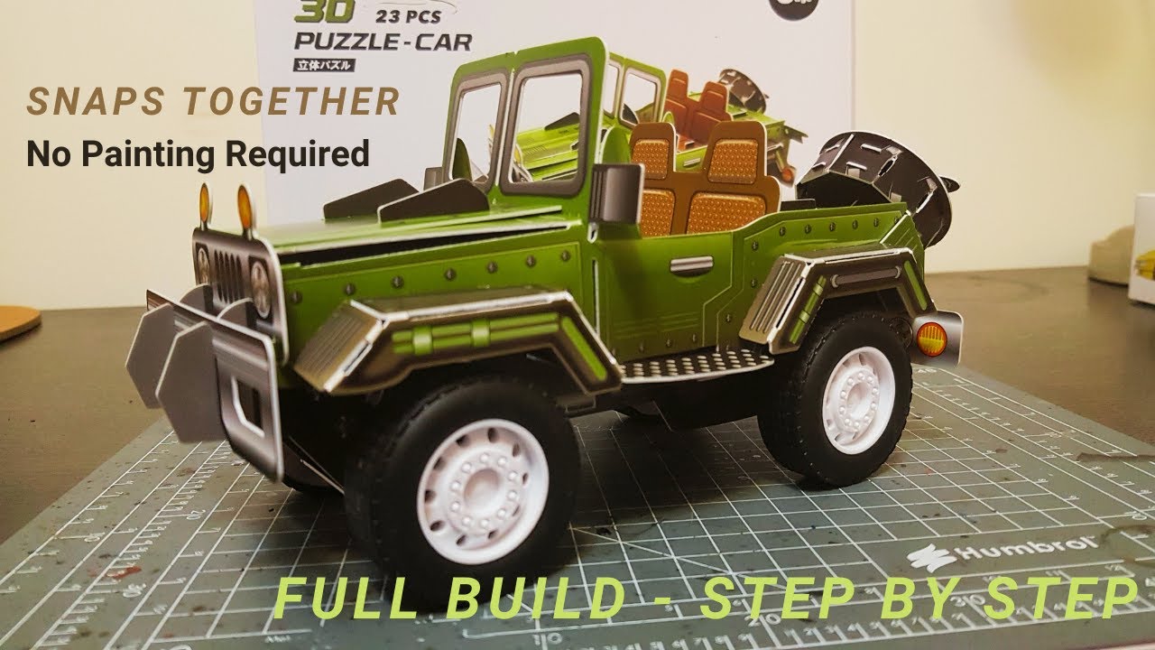 Building a 3D Puzzle Car - Jeep Style Model Kit