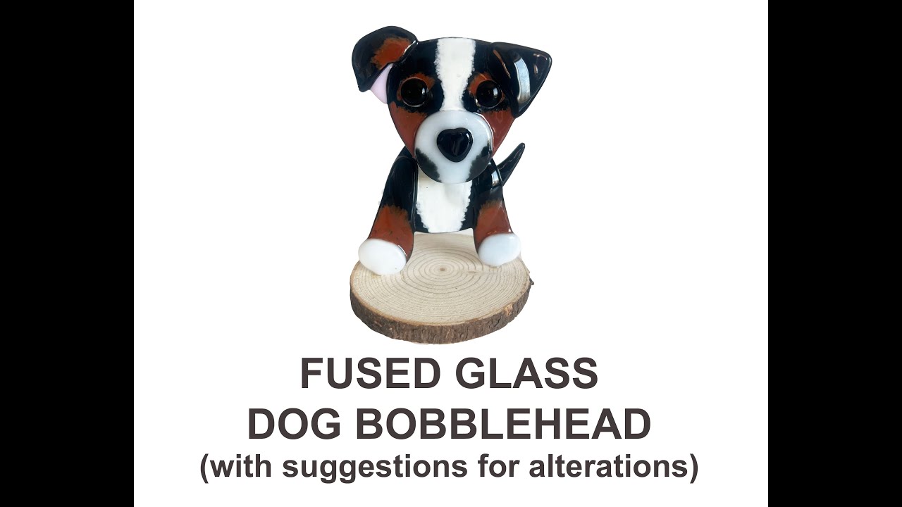 Fused Glass Dog Bobblehead