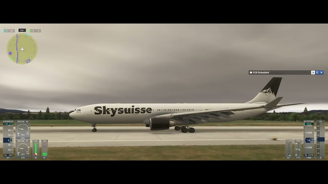 SkySuisse A330-300 Approaching LSZH RWY14