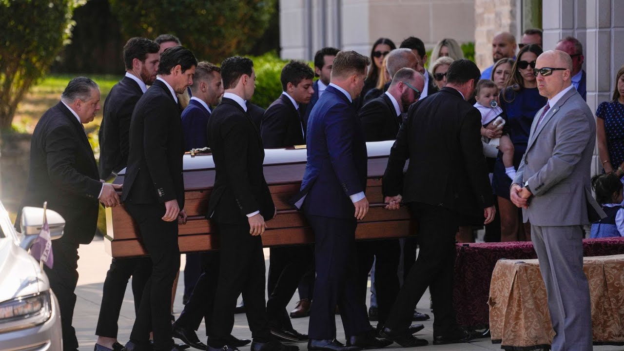 Johnny Gaudreau’s widow reveals pregnancy with their third child at funeral