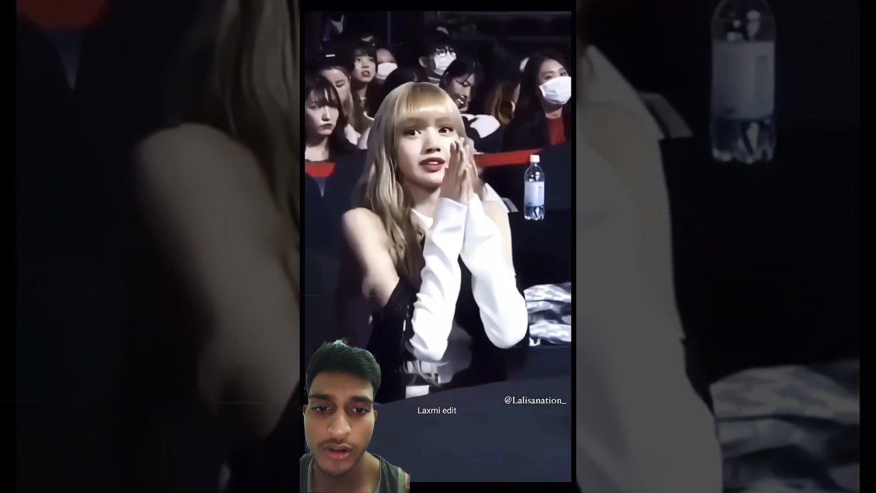 Lisa was so happy when Taehyung gave hera flying kisse #批aehyung #lisa #taelice#blackpink #bts....🥰😊