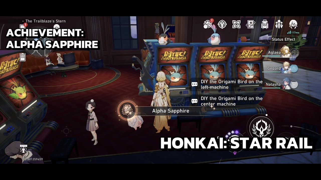 [Honkai: Star Rail Achievement] Alpha Sapphire: Place Trailbirder And March Bird On Arcade Machines