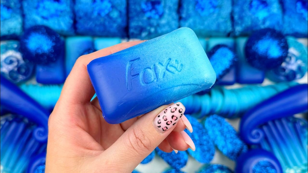 @AllaAsmr ASMR★Soap boxes with foam glitter & starch★4K★