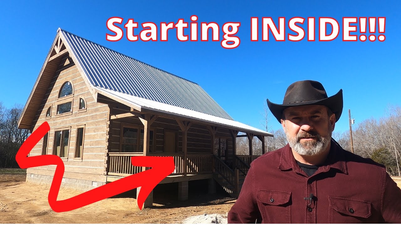 Log Home Build | Insulating and Finish Prep