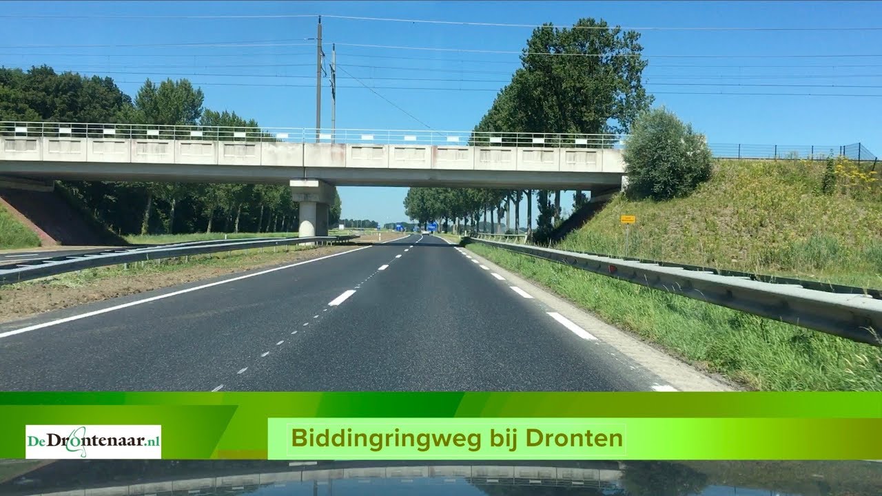 Biddingringweg bij Dronten na de werkzaamheden van de provincie Flevoland