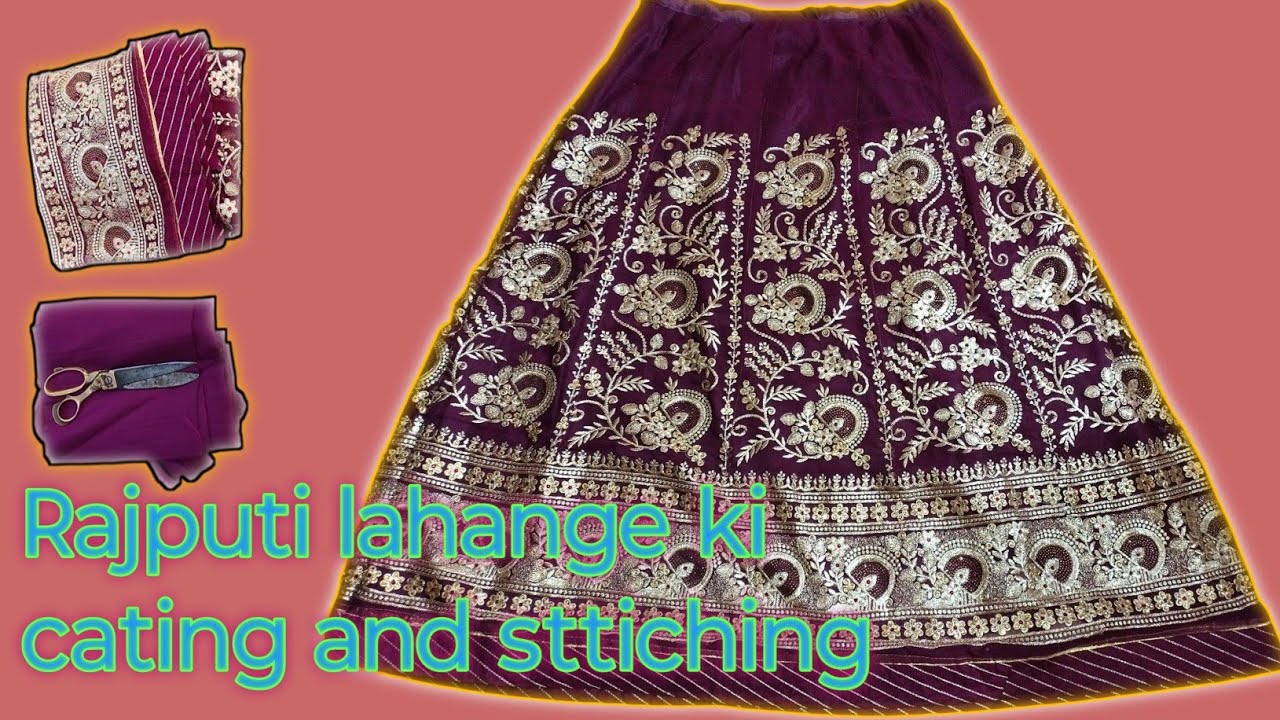 ✨Rajputi lehenge ki cutting and stitching kaise karen,🔥 राजपूती पोशाक कटिंग और सिलाई!#youtube #video