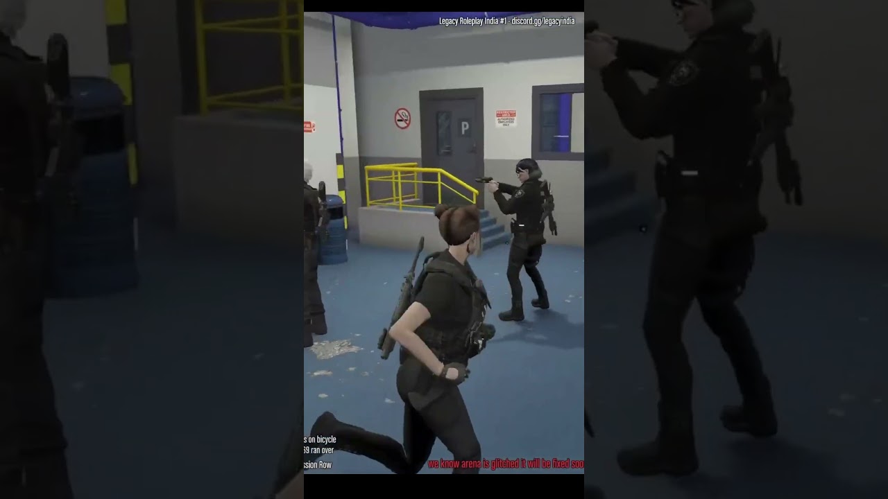 The shock reaction of officer 