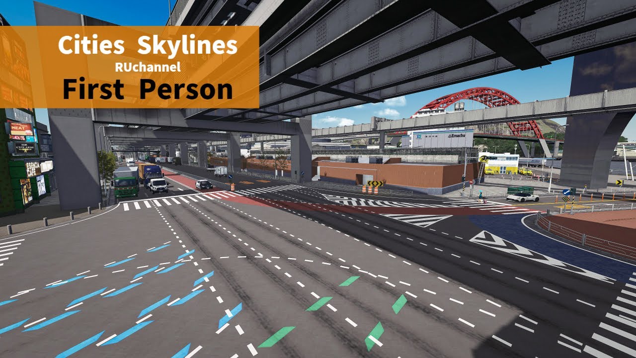 Cities Skylines : First Person Drive (From town to city center) (Mingda ep8)