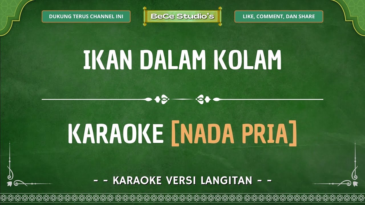 [Nada Pria] Karaoke - Ikan Dalam Kolam || Versi Langitan