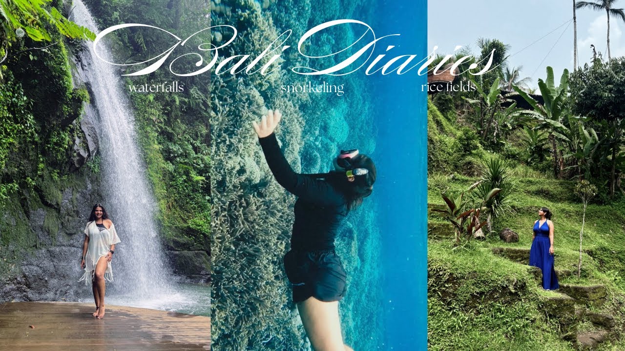 bali diaries part 2 🌴✨ (nusa penida , snorkeling, ubud , rice fields & waterfall )