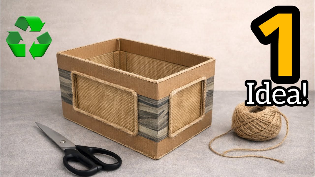 Cardboard & Jute Rope Magic ♻️🤯1 INSANELY Smart Recycling Ideas😱✨
