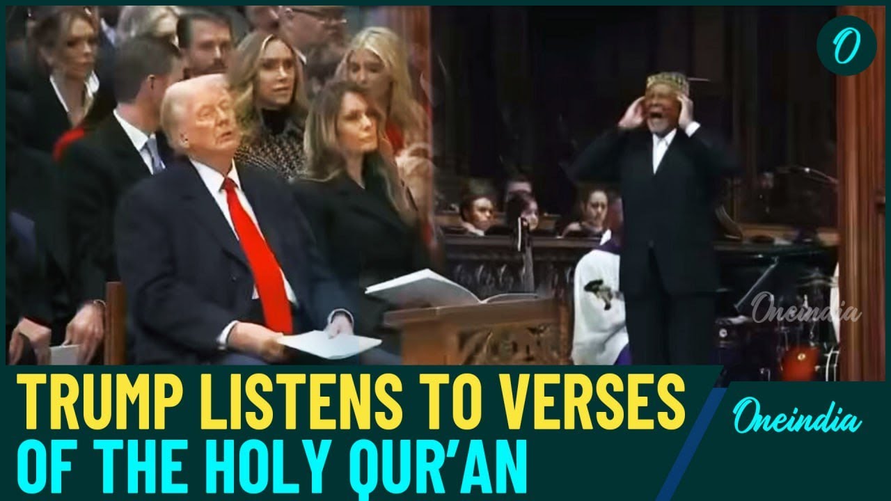 VIDEO: 'Numb' Trump Listening To Muslim Call to Prayer | Cleric Recital At D.C Cathedral Goes Viral