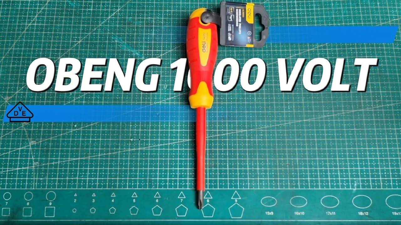 Lebih aman dan lebih Terjamin. Obeng Standard VDE 1000 VOLT DELI